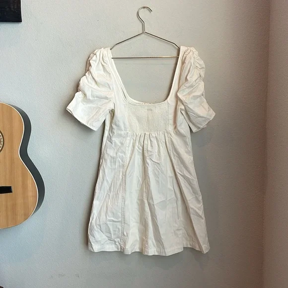 NWT Free People Cheyenne Puff Sleeve Denim Dress Size Medium - Picture 12 of 15